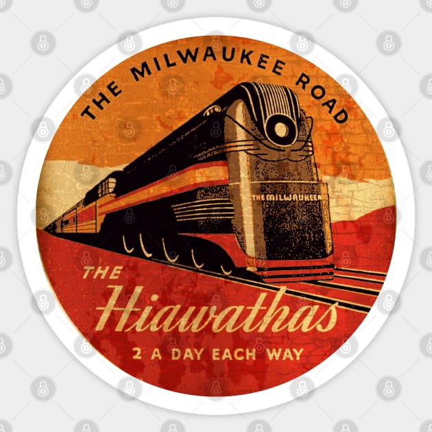 The Hiawathas Sticker by Midcenturydave